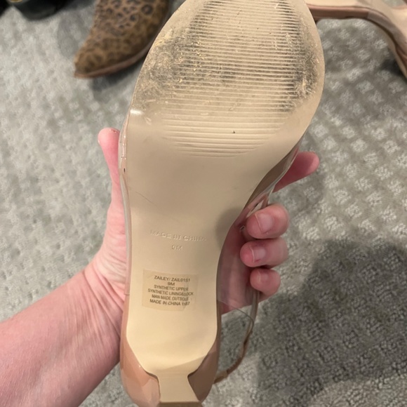 Steve Madden Zarley Clear Nude platform heels - Picture 5 of 5